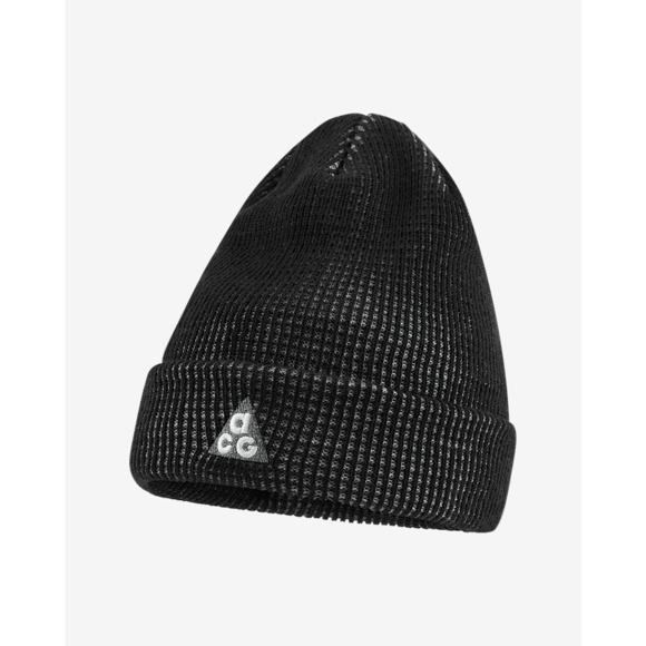 Nike ACG Peak Thermal Waffle Beanie Black White OS Unisex New FJ6307 010 SAMPLE - Picture 1 of 7